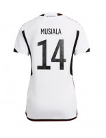 Německo Jamal Musiala #14 Domácí Dres pro Dámské MS 2022 Krátký Rukáv